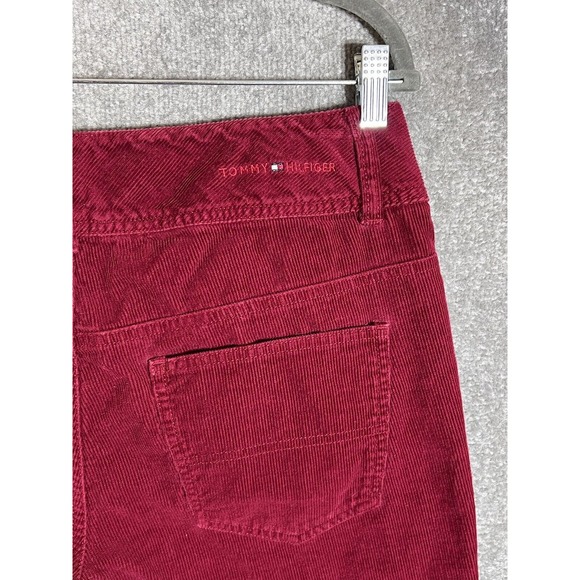 Tommy Hilfiger Bootcut Corduroy Jeans Womens‎ Size 12 Red Cotton Pockets - Picture 8 of 12
